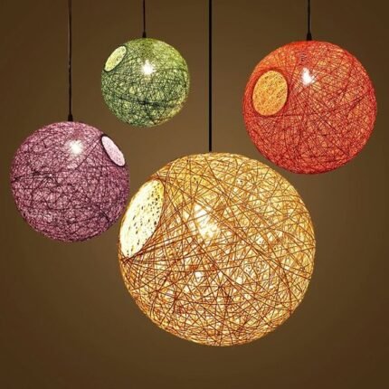 Lustre Bar, Café, Chambre, Restaurant en Rotin naturel (BROWN)