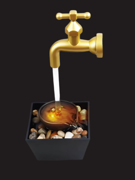 Fontaine de Table Décorative - Illusion Visuelle Infinie