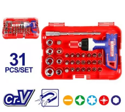 Jeu De Tournevis À Cliquet 31Pcs