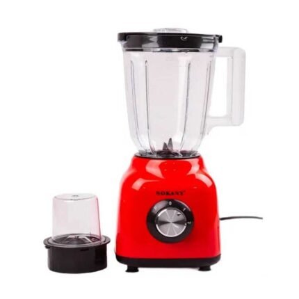 Mixeur avec un bol de 1,5 litres Sokany SK-168 avec un moulin à café, rouge