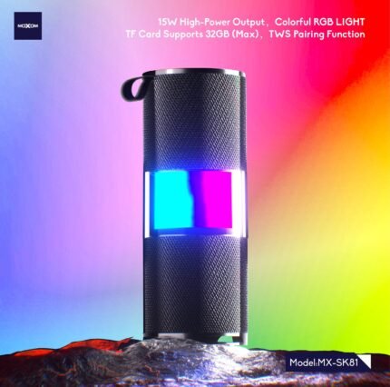 Enceinte Bluetooth portable 15W RGB MOXOM MX-SK81