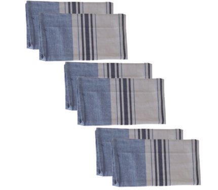 Lot de 6 SERVIETTE DE TABLE 100% coton 45x48
