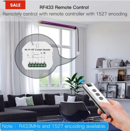 Module de commutation de rideau intelligent WiFi DIY RF433