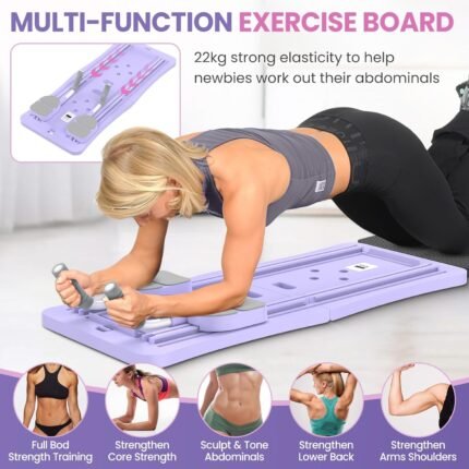 Planche d’exercice Ab multifonctionnelle, réformateur de Pilates à domicile