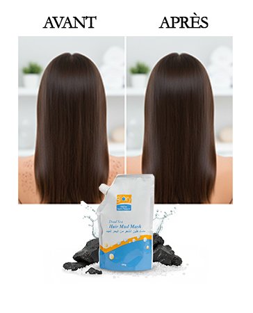 Masque capillaire Boue pour  cheveux(taitement )500 gm - Glory