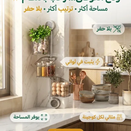 Organisateur rotatif à ventouse